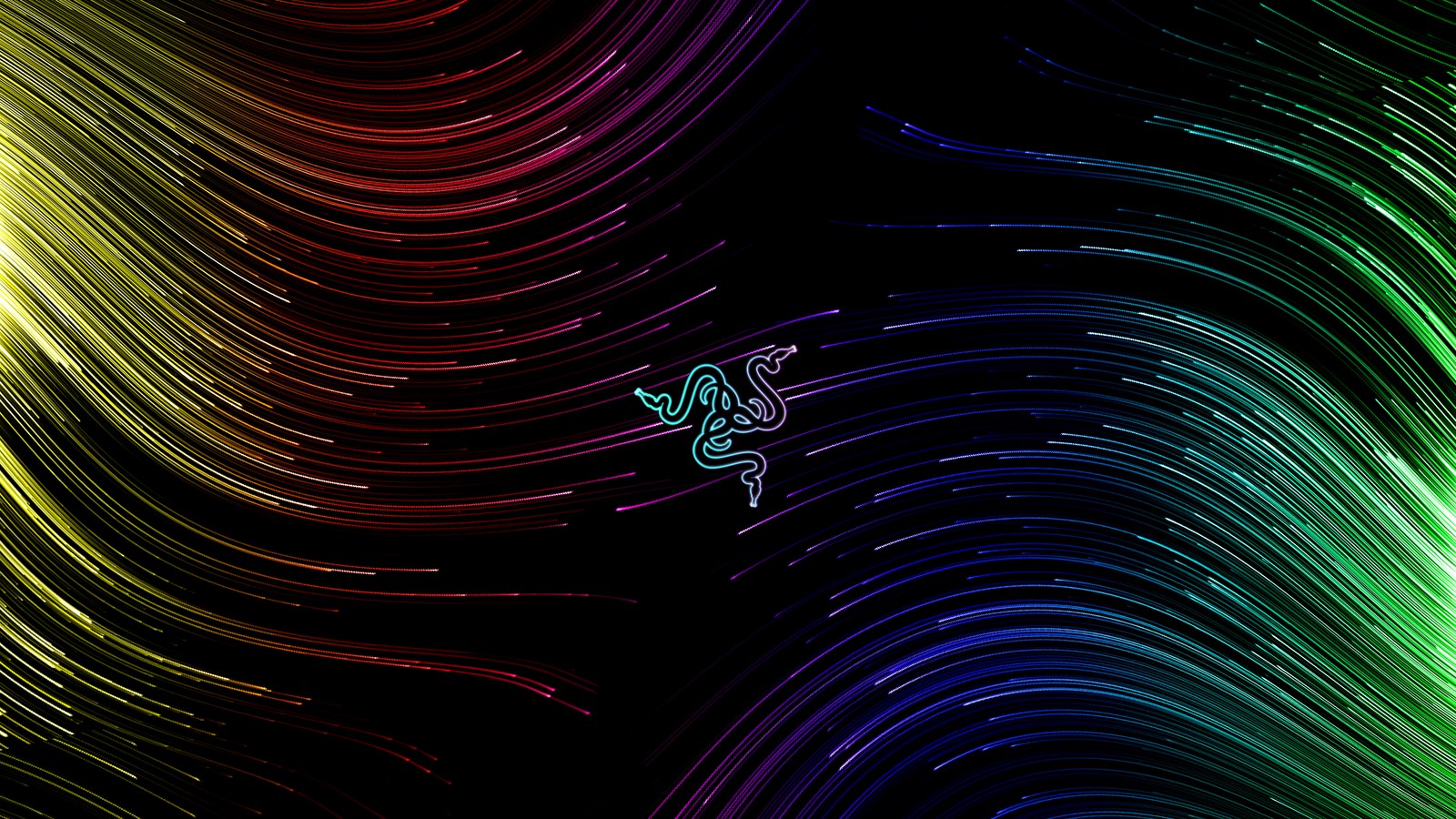 A close up of a computer mouse on a colorful background (waves, colorful abstract, dark background, razer, abstract)