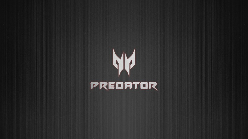 Черно-серебряный логотип со словом predator на нем (асер хищник, acer predator, логотип)