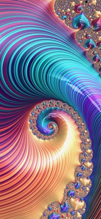 art fractal, fractale, spirale, abstraction, lumière