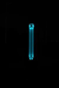 Illuminated Aqua Cylinder in Electric Blue