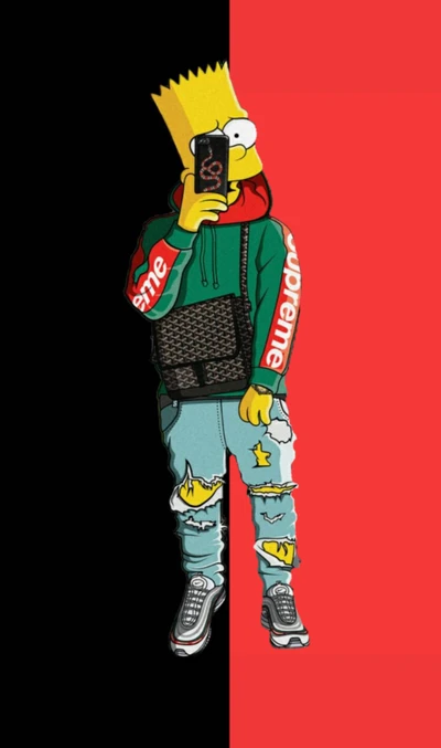 noir, global, rouge, simpsons, supreme