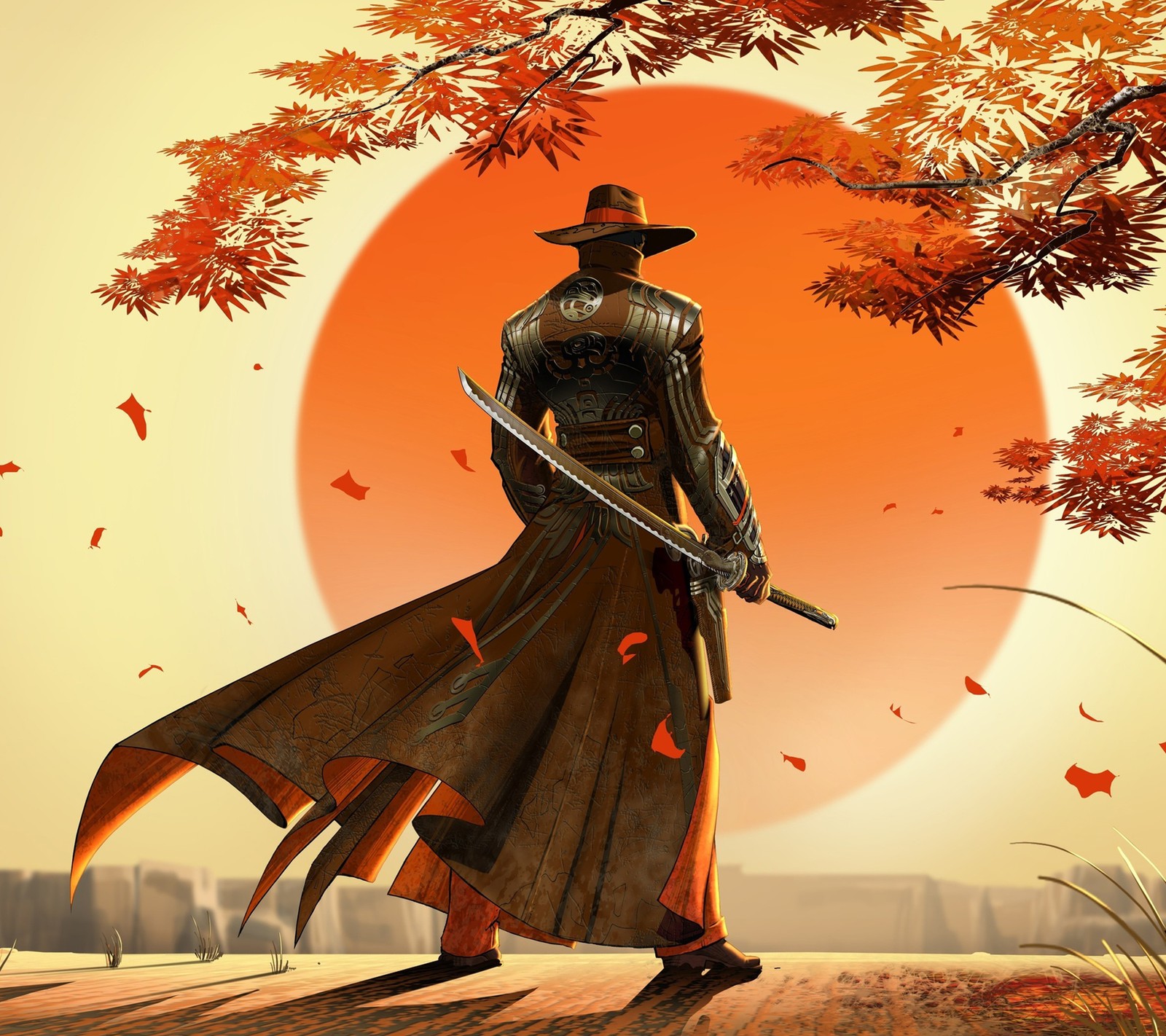 cowboy, samurai Download Wallpaper