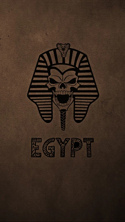 Design de crâne de pharaon égyptien