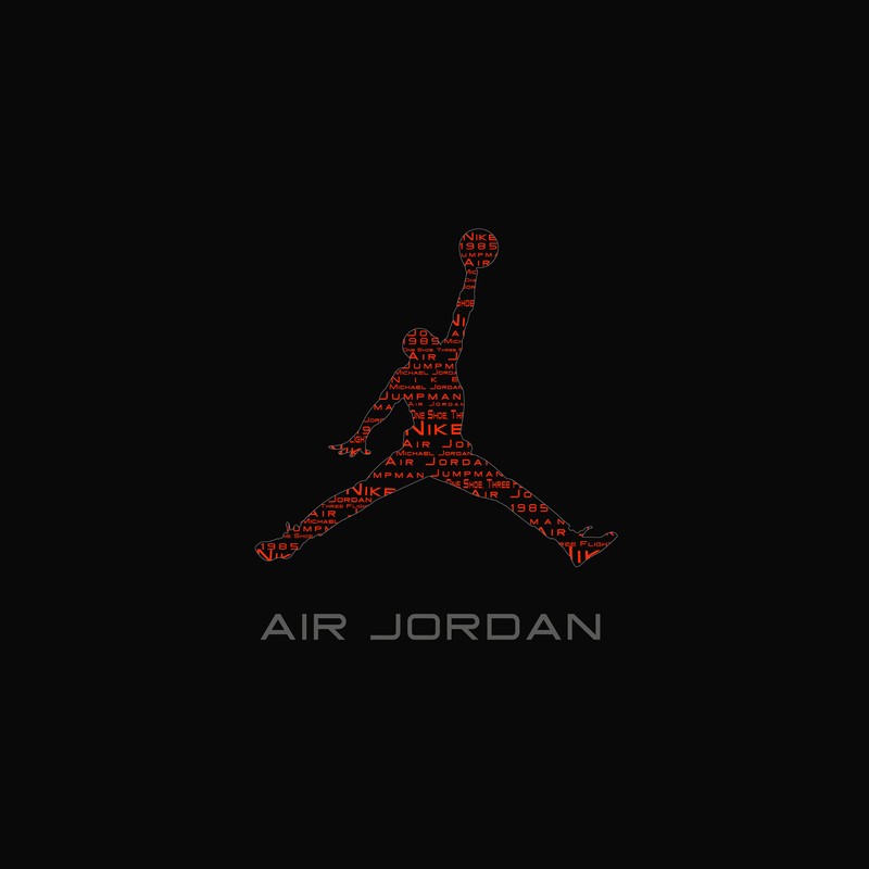 Близкий план черного фона с красным логотипом air jordan (воздух, бапе, bape, чёрный, джордан)