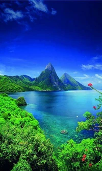 остров, saint lucia, вид