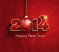 2014, abstract, gold red, happy new year, vector wallpaper