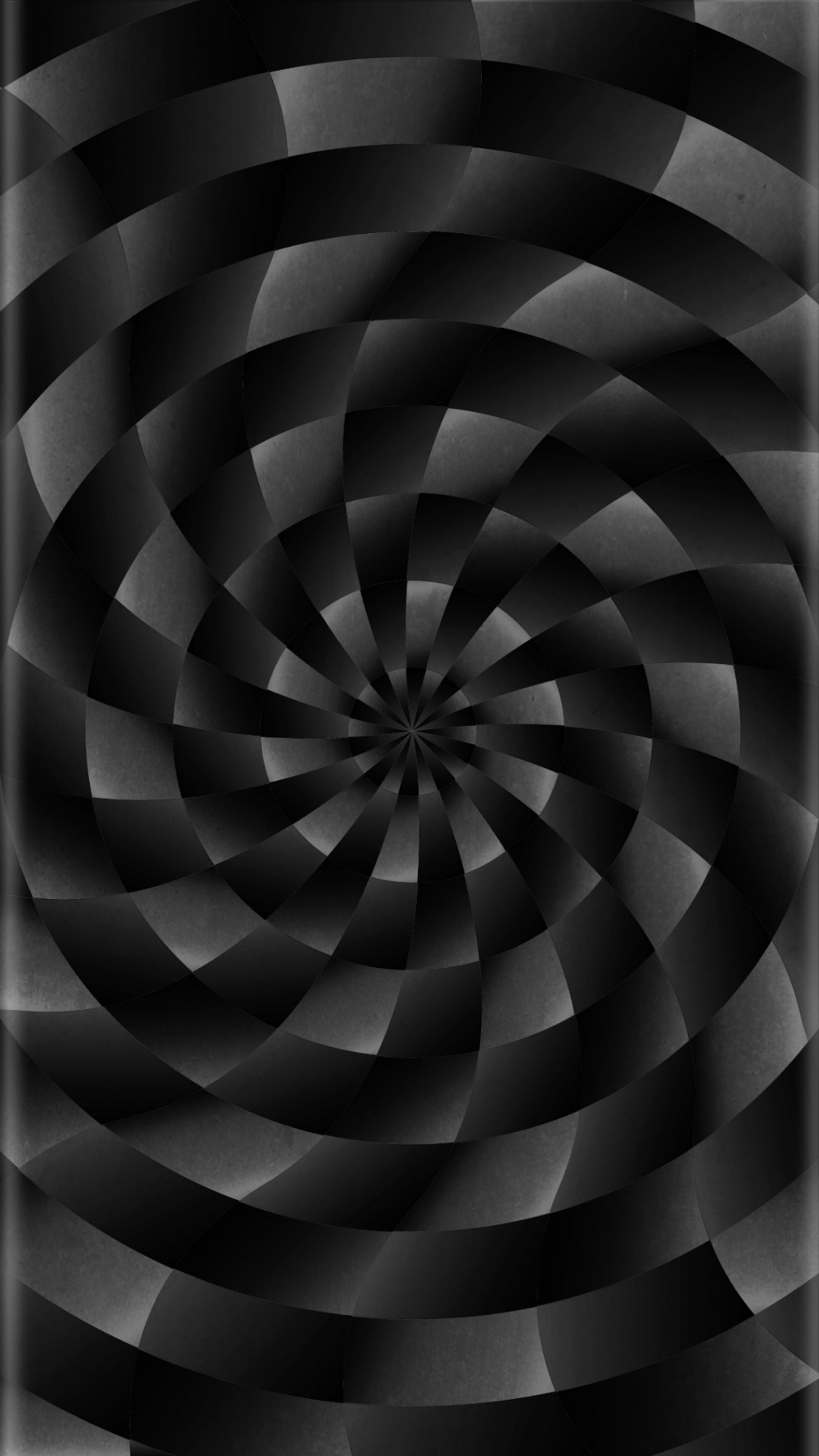 Uma foto em preto e branco de um design espiral com um fundo preto (abstrato, preto, estilo de borda, cinza, prata)