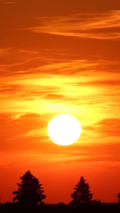 nubes, cielo, atardecer