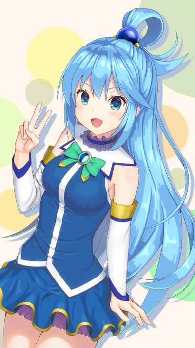 anime, aqua, fille, konosuba