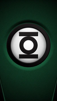 Symbole de Green Lantern sur un Fond Sombre