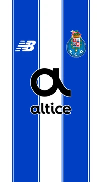 Design des blauen Trikots von FC Porto mit den Logos von Altice und New Balance