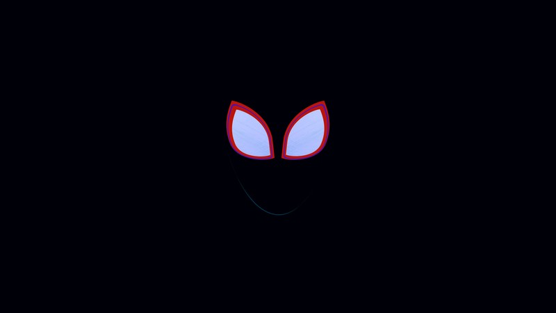 Крупный план глаза кошки в темноте (майлз моралес, miles morales, минималистичный, amoled, черный фон)