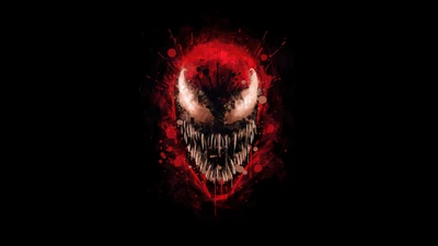 Carnage Sinistre : Une Graphique Audacieuse en Rouge Sang contre Noir