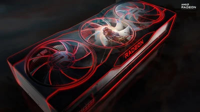 Видеокарта AMD Radeon с эффектным дизайном и тремя вентиляторами