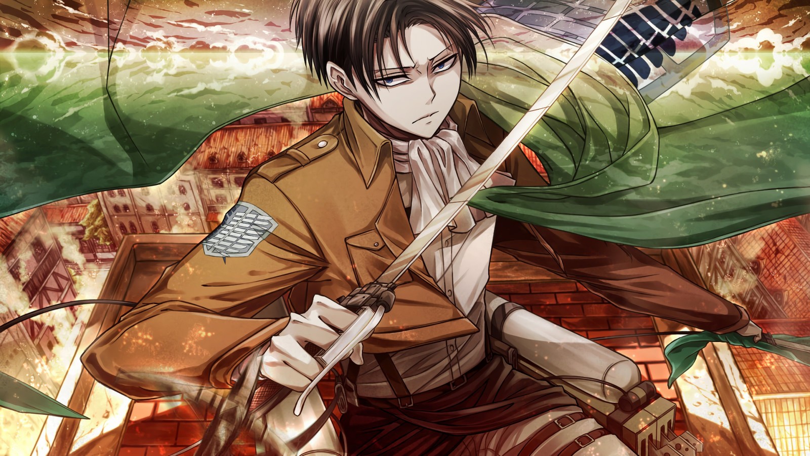 levi ackerman, attack on titan, shingeki no kyojin, anime wallpaper