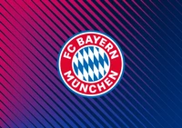 Logotipo do FC Bayern Munique em fundo gradiente abstrato