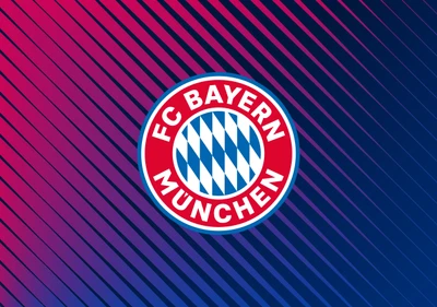 Logo del FC Bayern Múnich sobre fondo de gradiente abstracto