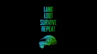 pubg, survive, loot, repeat, black background wallpaper