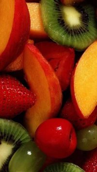 Salade de fruits vibrante avec des produits locaux frais