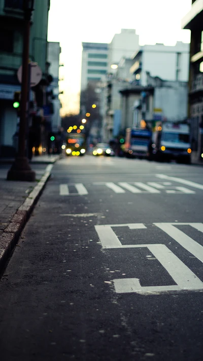 génial, bus, ville, lumières, sympa