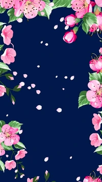 azul, flores, hd, rosa, wallpapers