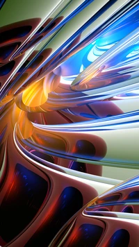 Vibrant Metallic Galaxy Abstract in HD