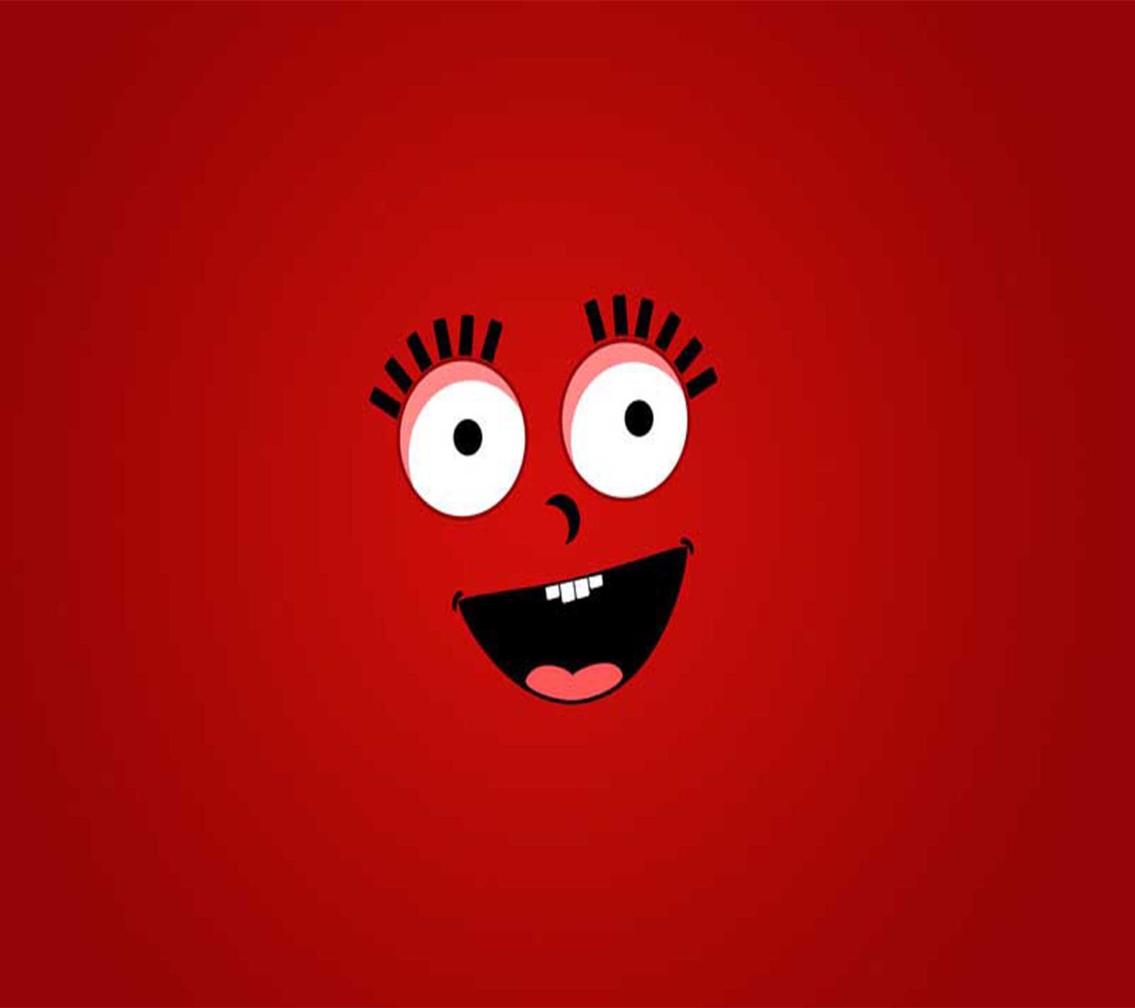 red, smile wallpaper