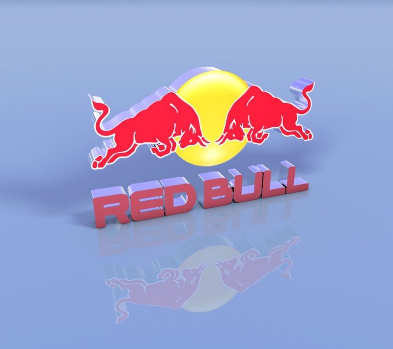 Uma imagem remota do logotipo de um touro vermelho com uma bola amarela (logotipo, red bull, redbull, papel de parede)