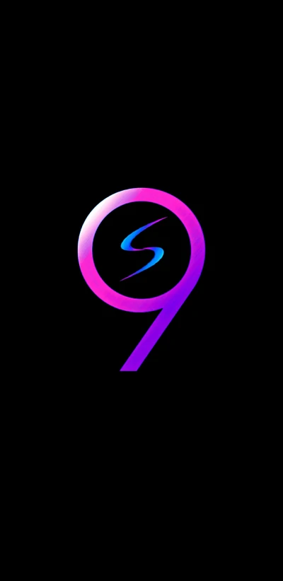 Logotipo Samsung S9 em cores vibrantes