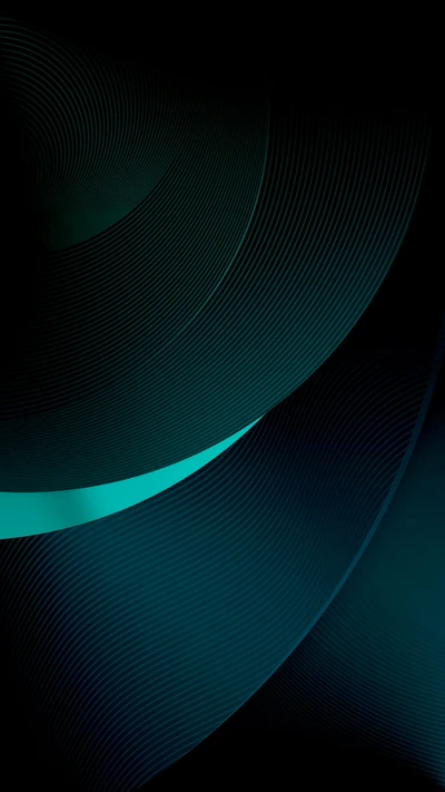 Diseño de fondo AMOLED elegante en azul oscuro y teal