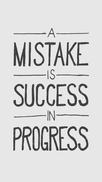 mistake, prgress, quote, success