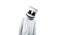 Marshmello: Ikonischer DJ in Weiß auf sauberem Hintergrund