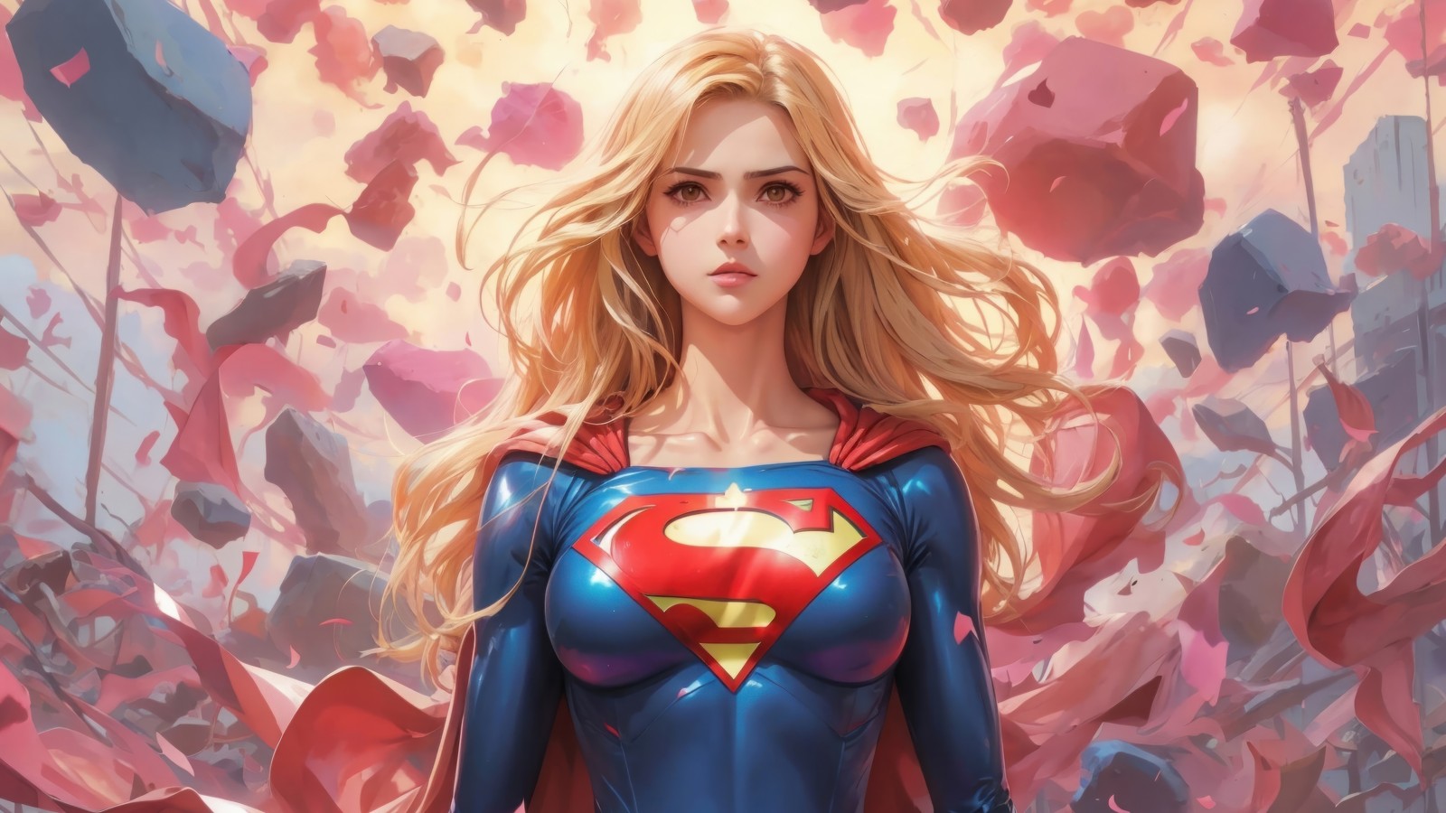 supergirl, dc, comics, superhero, blonde wallpaper