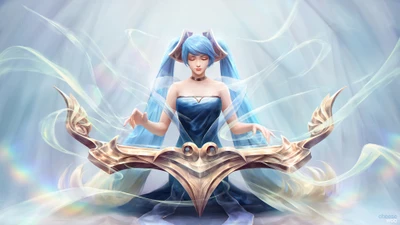 Sona, la Maîtresse des Cordes, canalisant l'harmonie dans League of Legends.