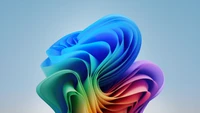 Tourbillon abstrait coloré : design inspiré par Microsoft Copilot pour Windows 11