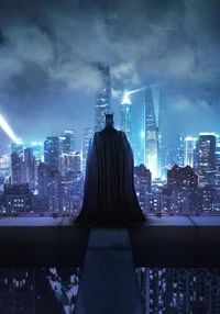 Batman observando Gotham: La vigilancia del Caballero Oscuro