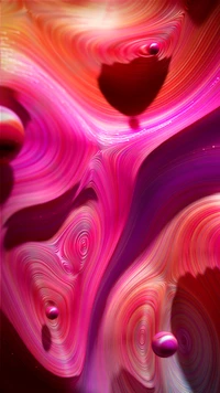 Vibrant Fractal Patterns in Shades of Purple and Magenta