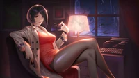 ada wong, resident evil 2, remake, re2, video gme wallpaper