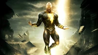 Black Adam Exploitant le Pouvoir de la Foudre