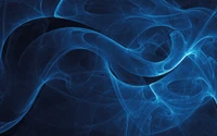 Humo fractal azul eléctrico: líneas y texturas abstractas