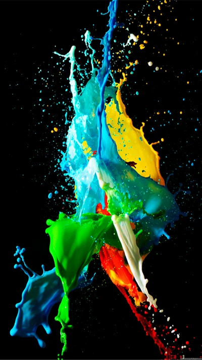 Vibrant Splash of Colorful Paints