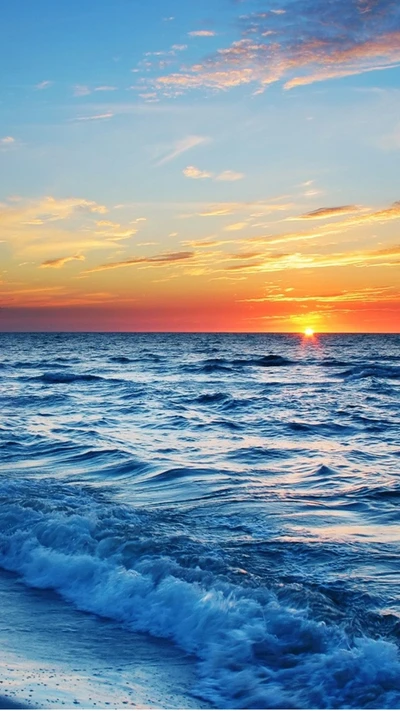 beach, ocean, sunset