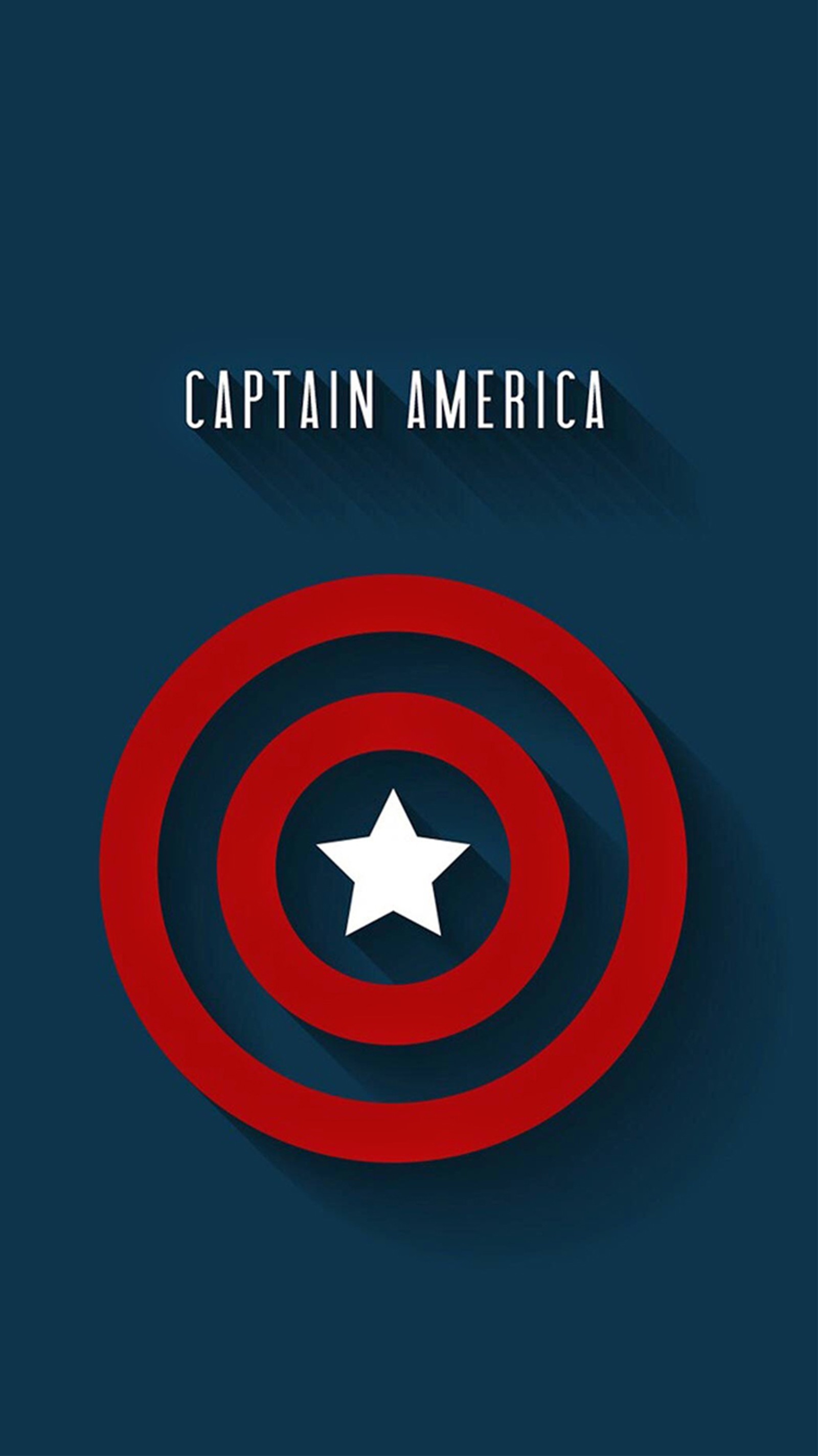 Póster minimalista de capitán américa de mark roberts (vengadores, avengers, marvel, superhéroe)