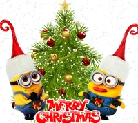 merry, merry christmas, minion christmas, xmas wallpaper