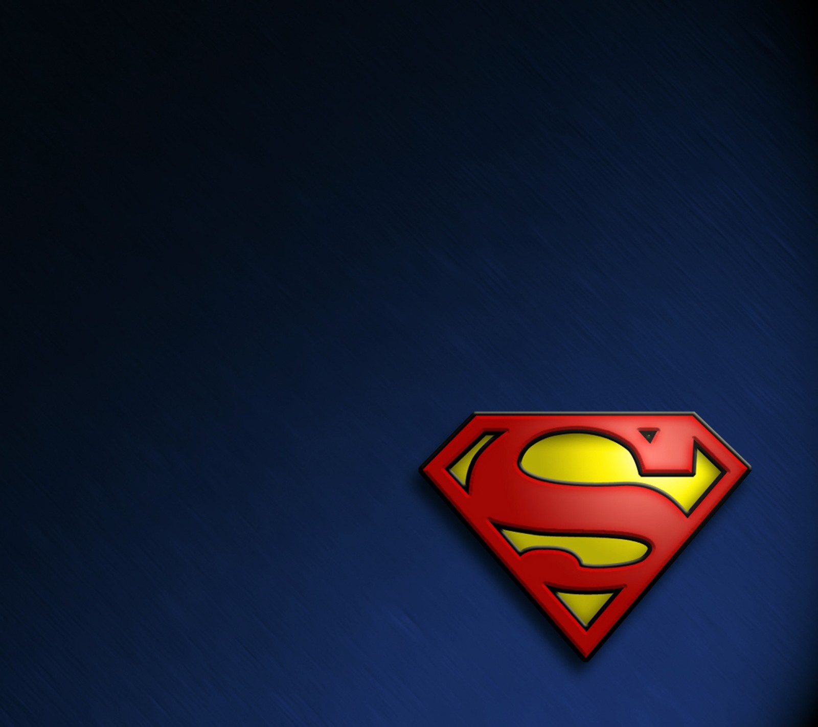 Logo de superman sobre un fondo azul (azul, logotipo, superman)