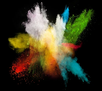 Lebhafte Explosion von Holi-Farben