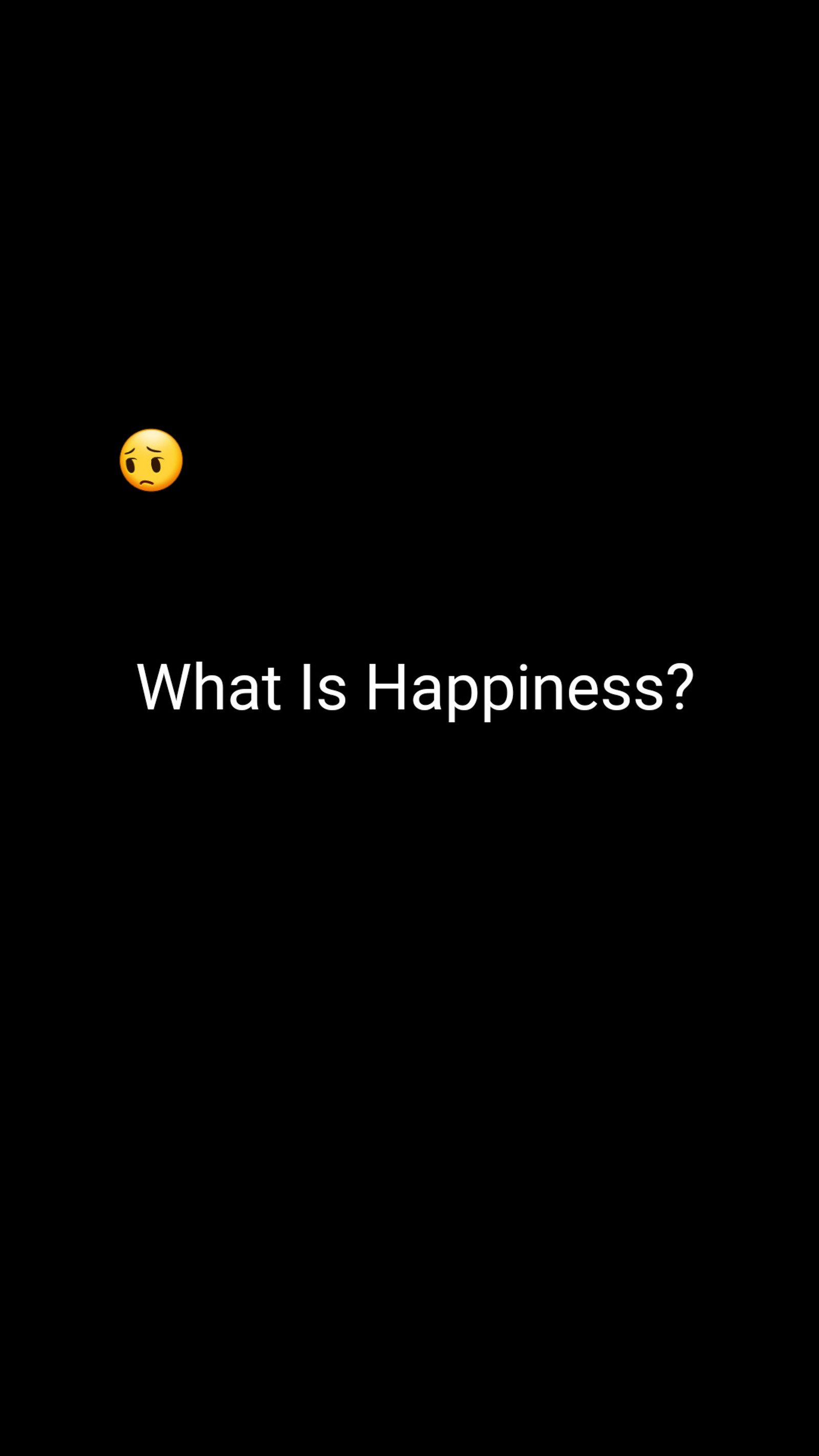 Kreatives bild eines smiley-gesichts mit den worten 'was ist glück?' (schwarz, depression, glücklich, hass, liebe)