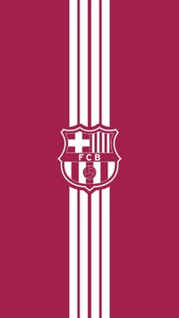 FC Barcelona-Logo auf maroonem Hintergrund