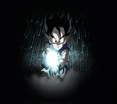 A determined cartoon character unleashes a powerful energy sphere amidst a dark, atmospheric backdrop.