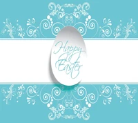 Elegant Easter Greeting with Decorative Flourishes